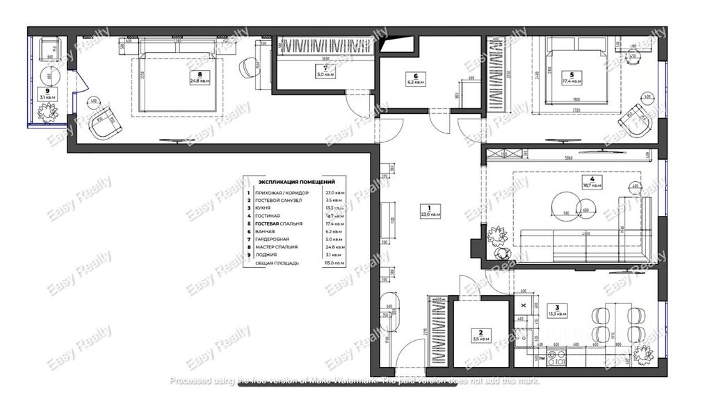 m. Serpukhovskaya: Apartment, 3-rooms