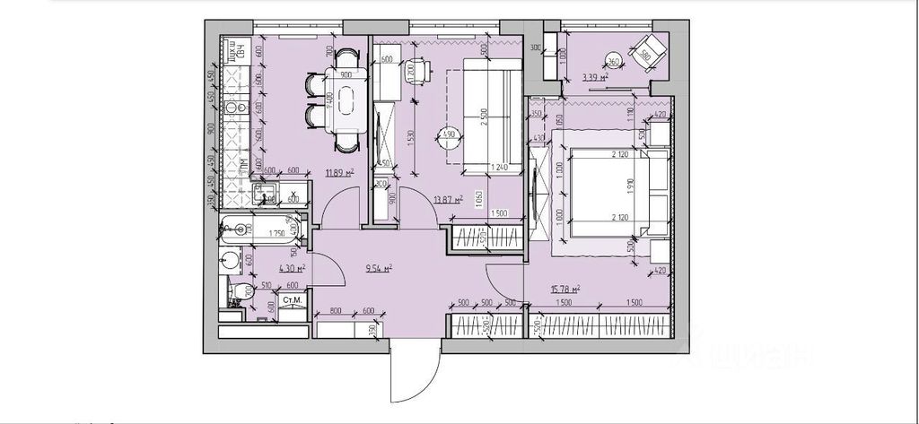 m. Koptevo: Apartment, 2-rooms