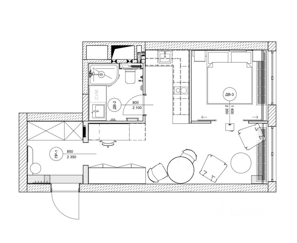 m. Baumanskaya: Apartment, 2-rooms