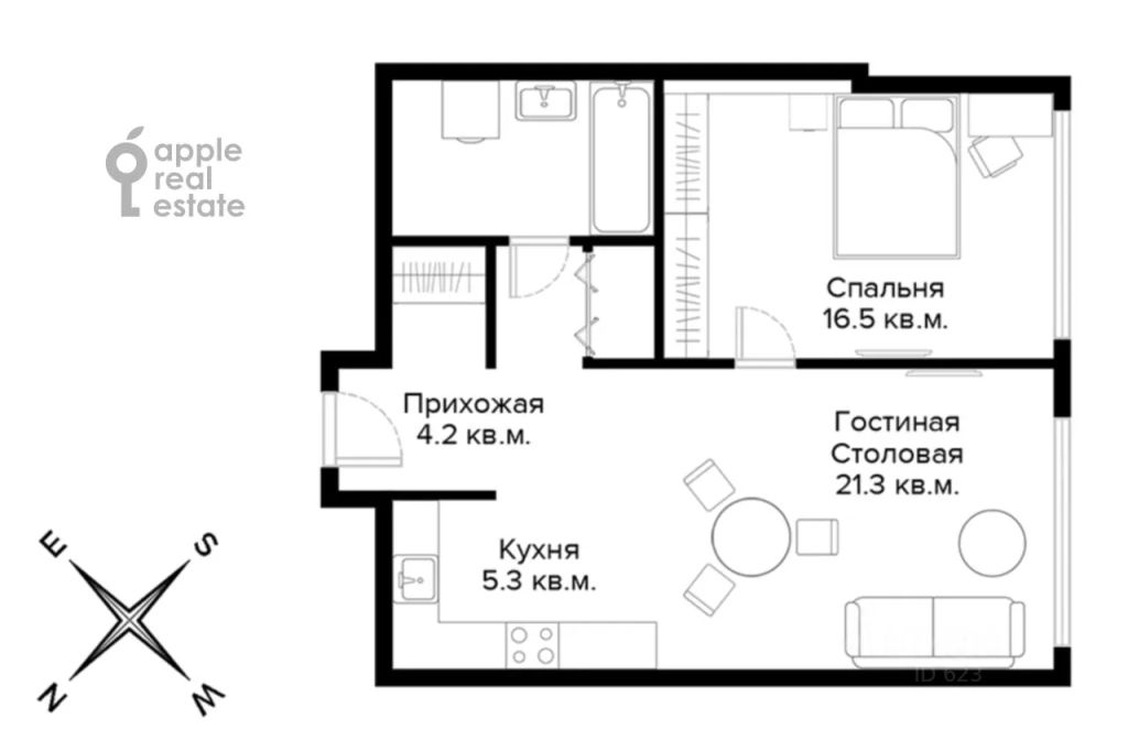 m. Studencheskaya: Apartment, 2-rooms