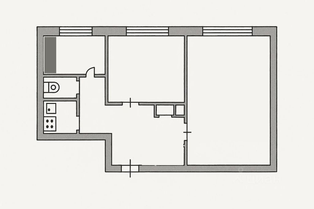 m. Polyanka: Apartment, 2-rooms