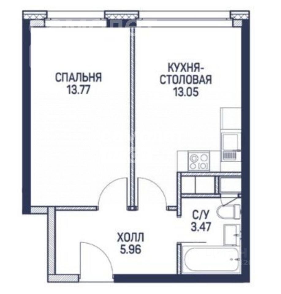 m. Mosselmash: Apartment, 1-rooms