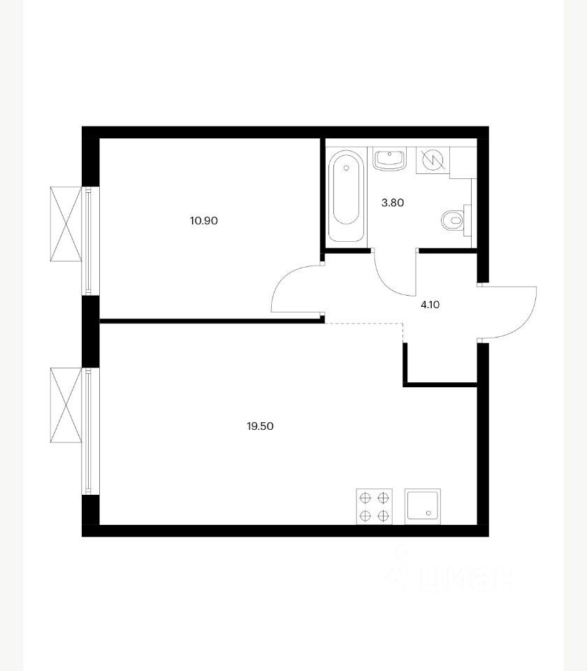 m. Likhobory: Apartment, 1-rooms