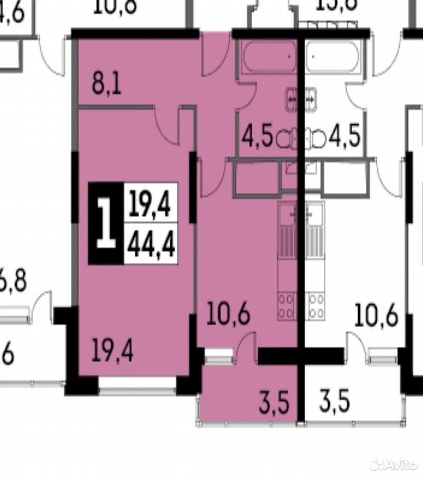 m. Bakovka: Apartment, 1-rooms