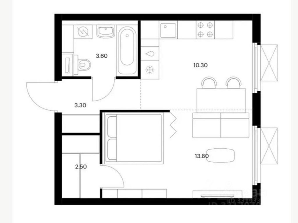 m. Medvedkovo: Apartment, 1-rooms