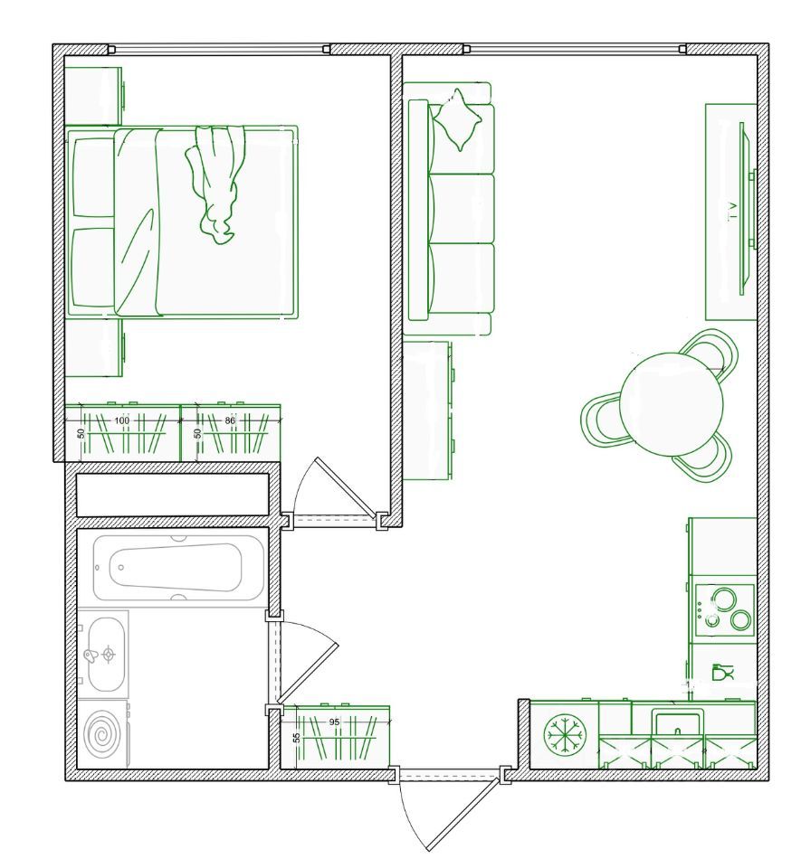 m. Aminyevskaya: Apartment, 1-rooms