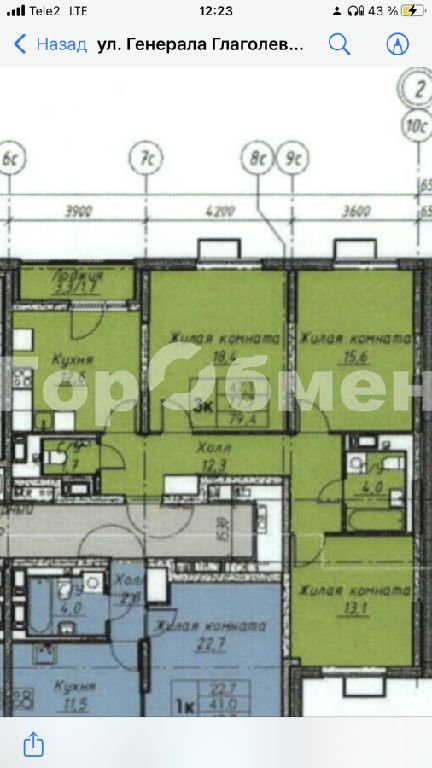m. Narodnoe Opolchenie: Apartment, 3-rooms