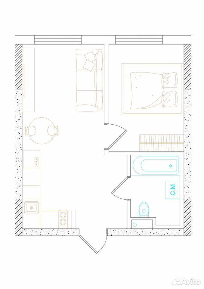 m. Medvedkovo: Apartment, 1-rooms
