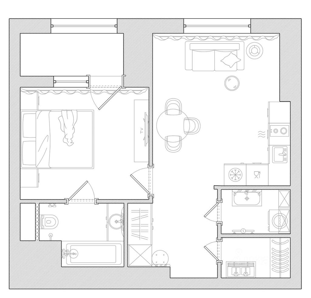 m. Ulitsa Sergeya Eyzenshteyna: Apartment, 2-rooms