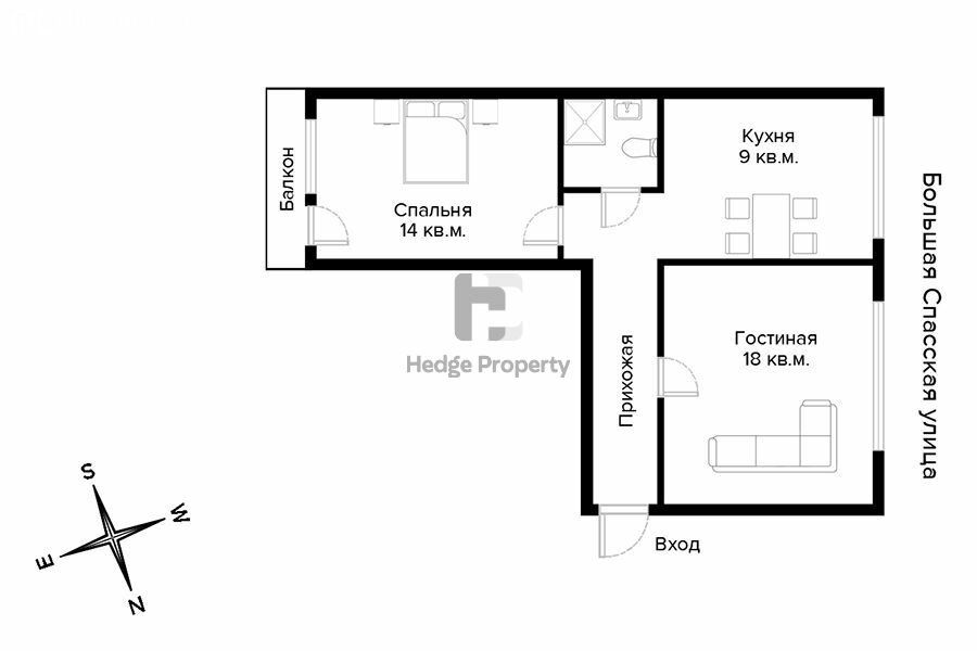 m. Sukharevskaya: Apartment, 2-rooms
