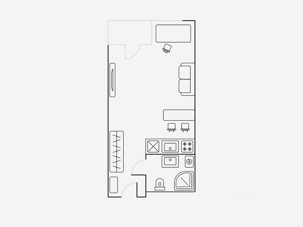 m. TsSKA: Apartment, studio