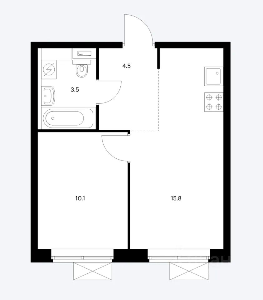 m. Vnukovo: Apartment, 1-rooms