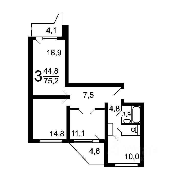 m. Nemchinovka: Apartment, 1-rooms