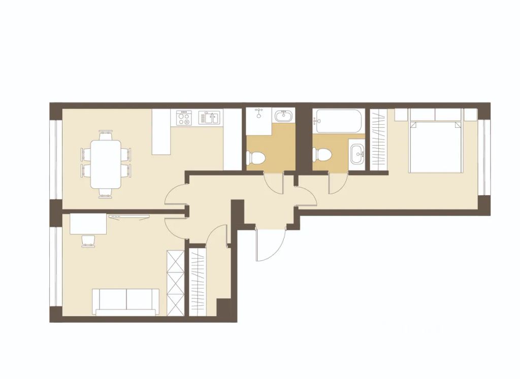 m. Nagatinsky Zaton: Apartment, 2-rooms