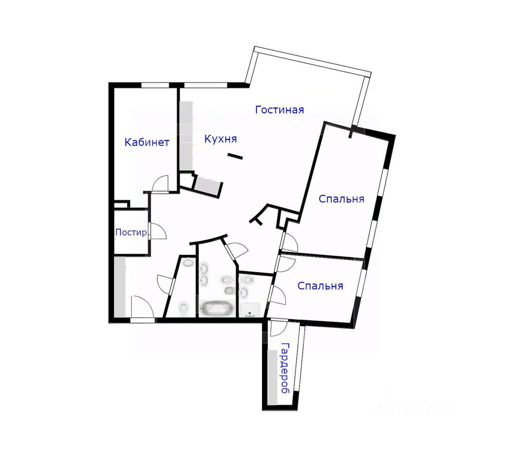 m. Arbatskaya: Apartment, 4-rooms