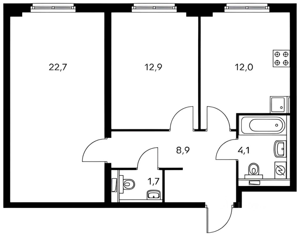 m. Mitino: Apartment, 2-rooms