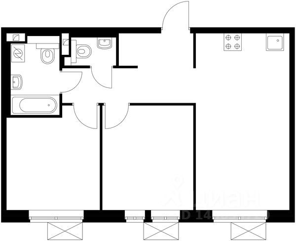 m. Kotelniki: Apartment, 2-rooms