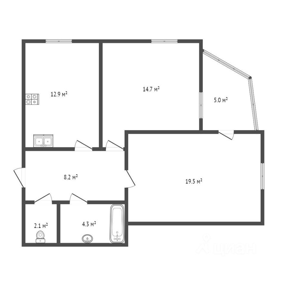 m. Molzhaninovo: Apartment, 2-rooms