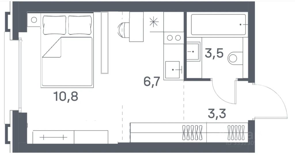 m. Pechatniki: Apartment, studio