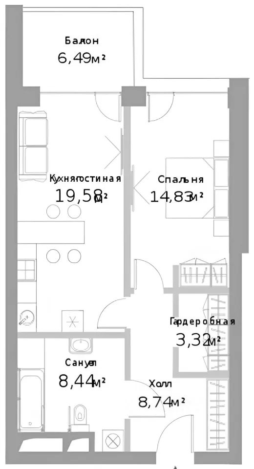 m. Alekseevskaya: Apartment, 2-rooms