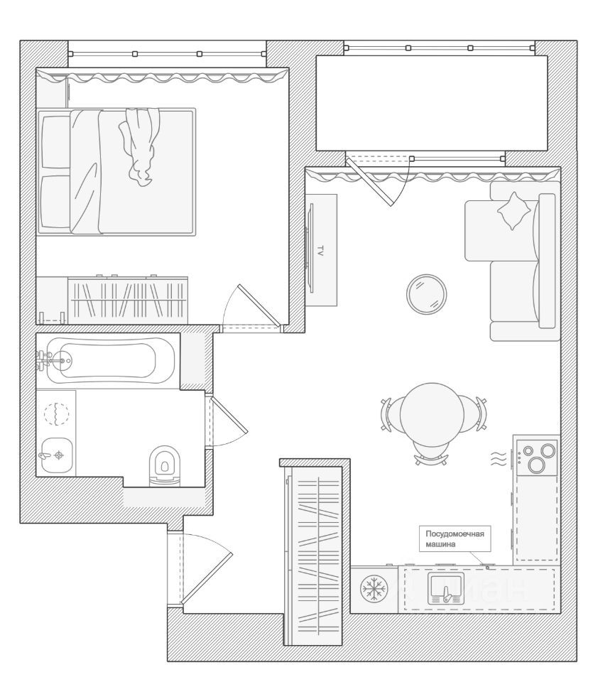 m. Koptevo: Apartment, 1-rooms