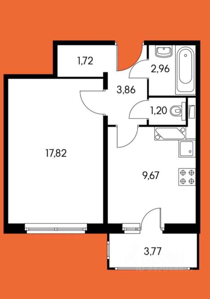 m. Scherbinka: Apartment, 1-rooms