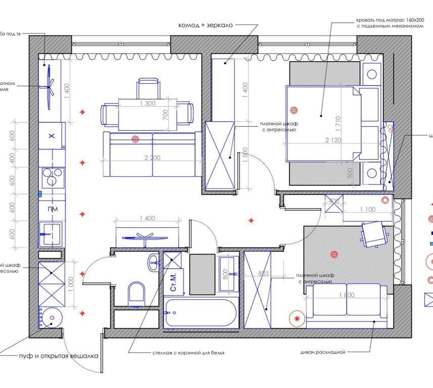 m. Okruzhnaya: Apartment, 2-rooms