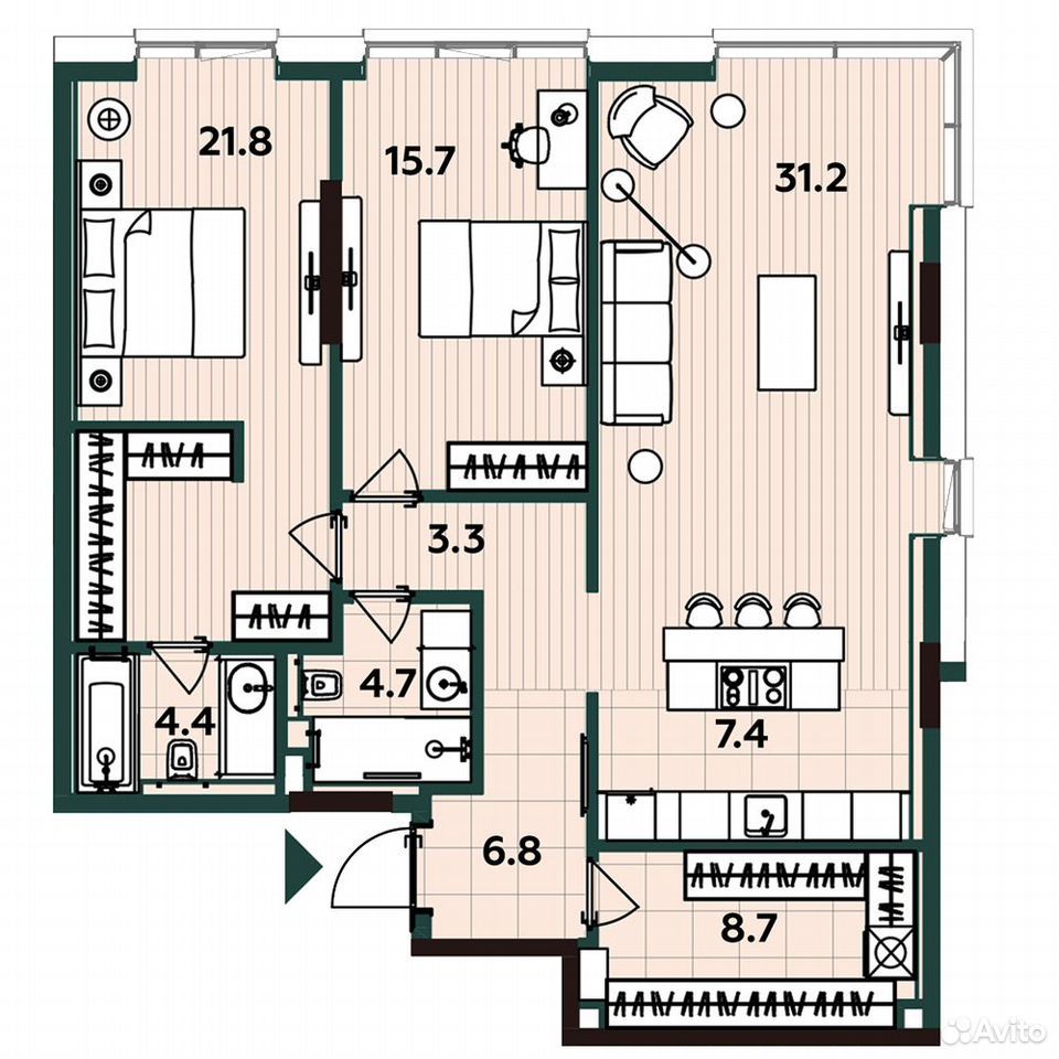 m. Savelovskaya: Apartment, 3-rooms