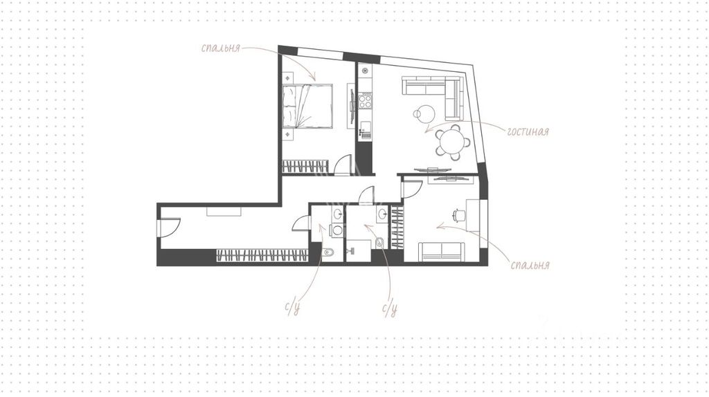 m. Chkalovskaya: Apartment, 3-rooms