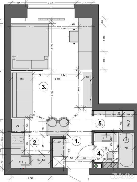 m. Park Pobedy: Apartment, studio