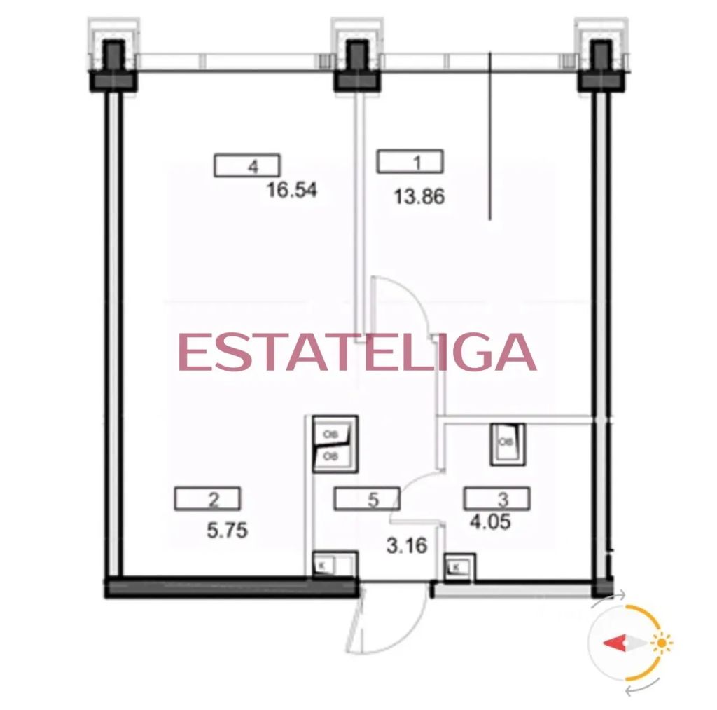 m. Maryina Roscha: Apartment, 2-rooms