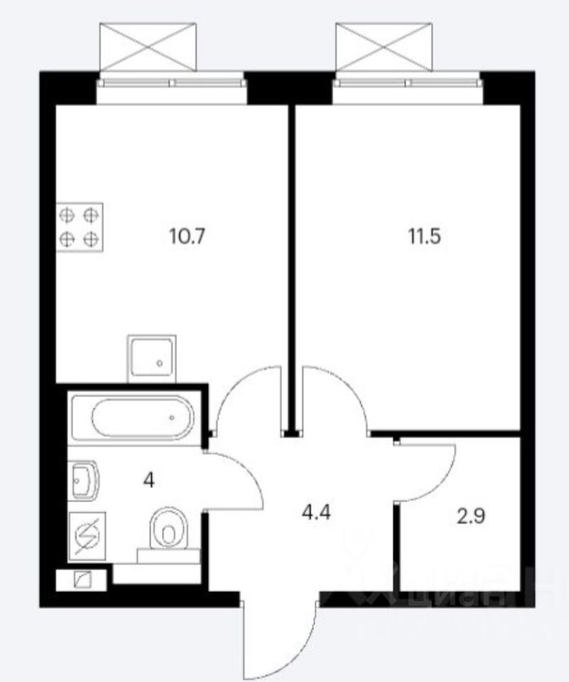 m. Kotelniki: Apartment, 1-rooms