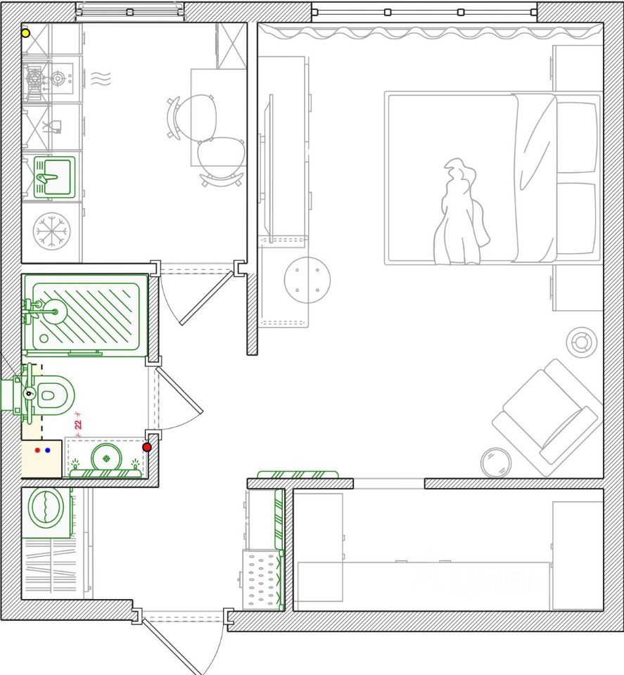 m. Paveletskaya: Apartment, 1-rooms