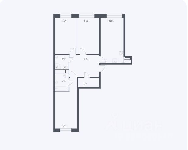 m. Olgino: Apartment, 3-rooms