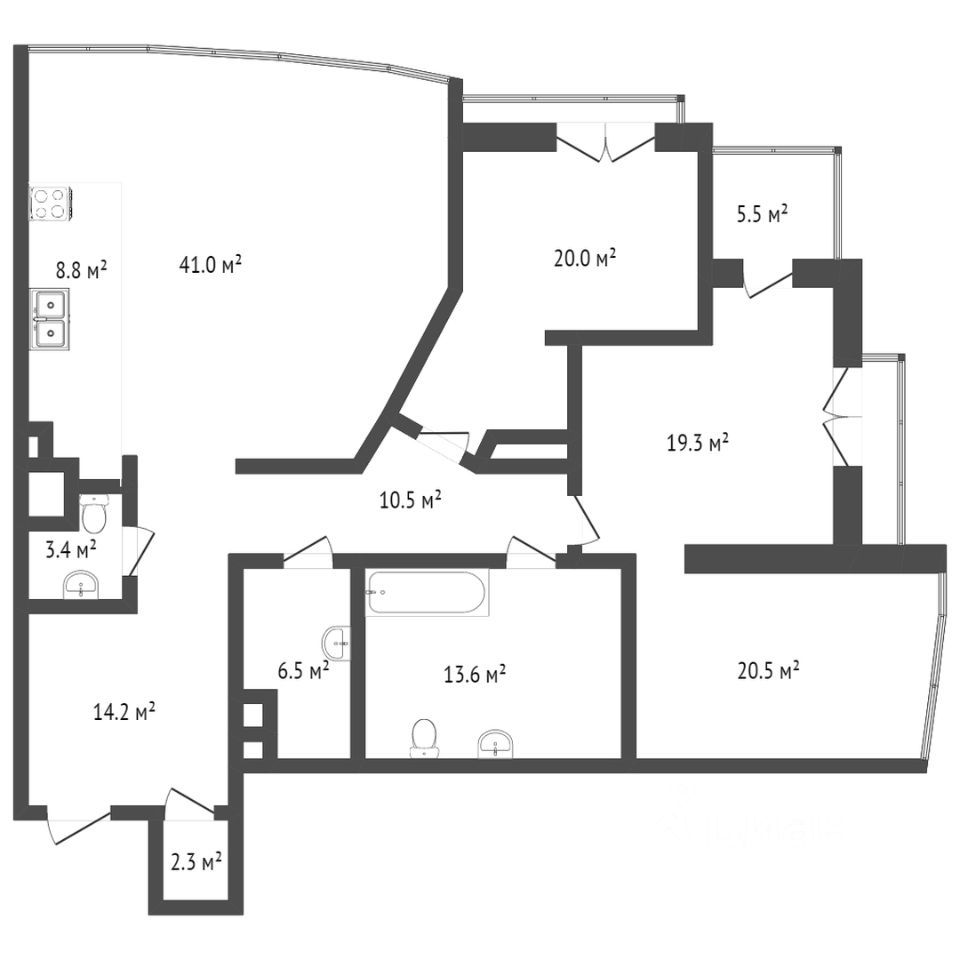 m. Slavyansky bulvar: Apartment, 3-rooms