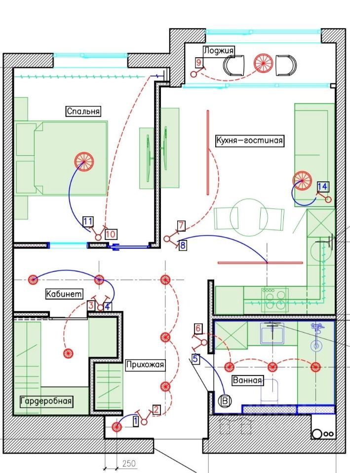m. ZIL: Apartment, 2-rooms