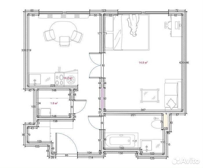 m. Bulvar Rokossovskogo: Apartment, 1-rooms