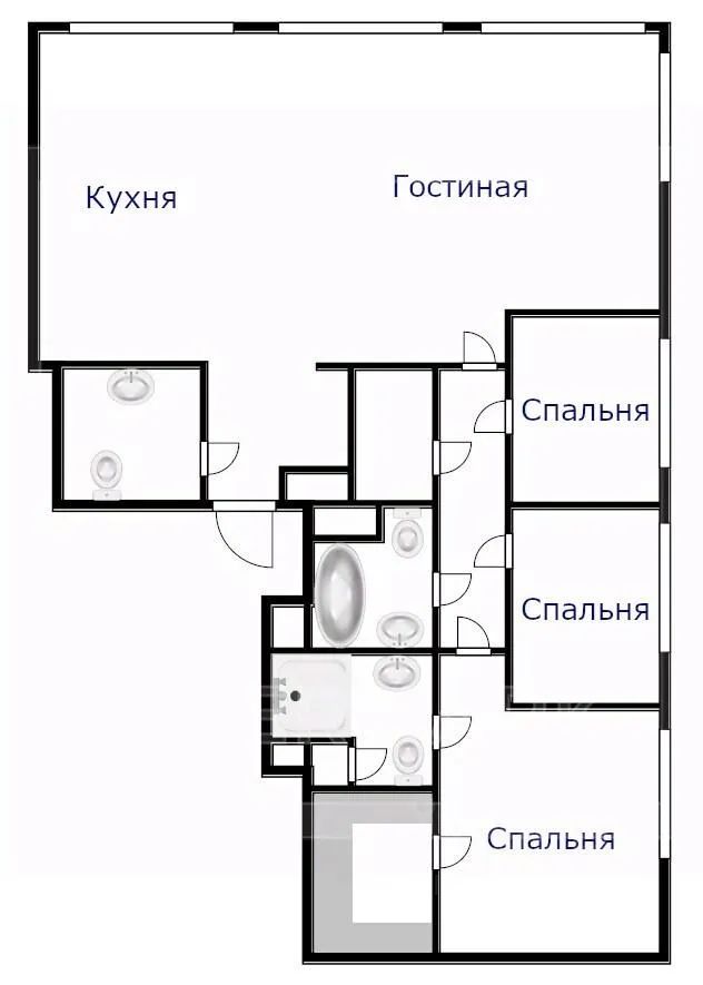 m. Mendeleevskaya: Apartment, 4-rooms
