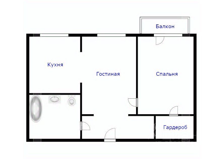 m. Novatorskaya: Apartment, 2-rooms