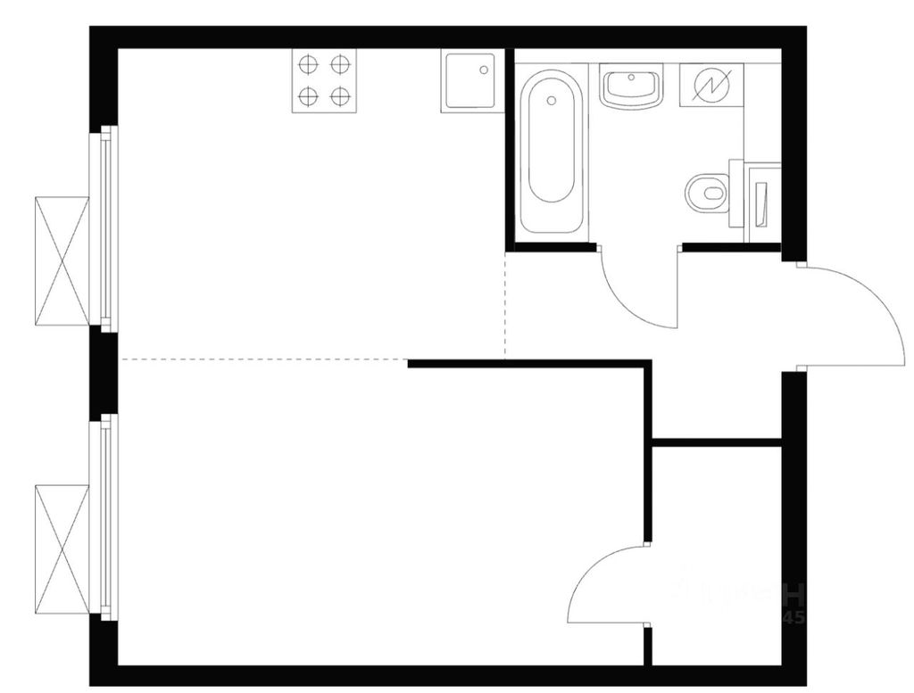 m. Lokomotiv: Apartment, 1-rooms