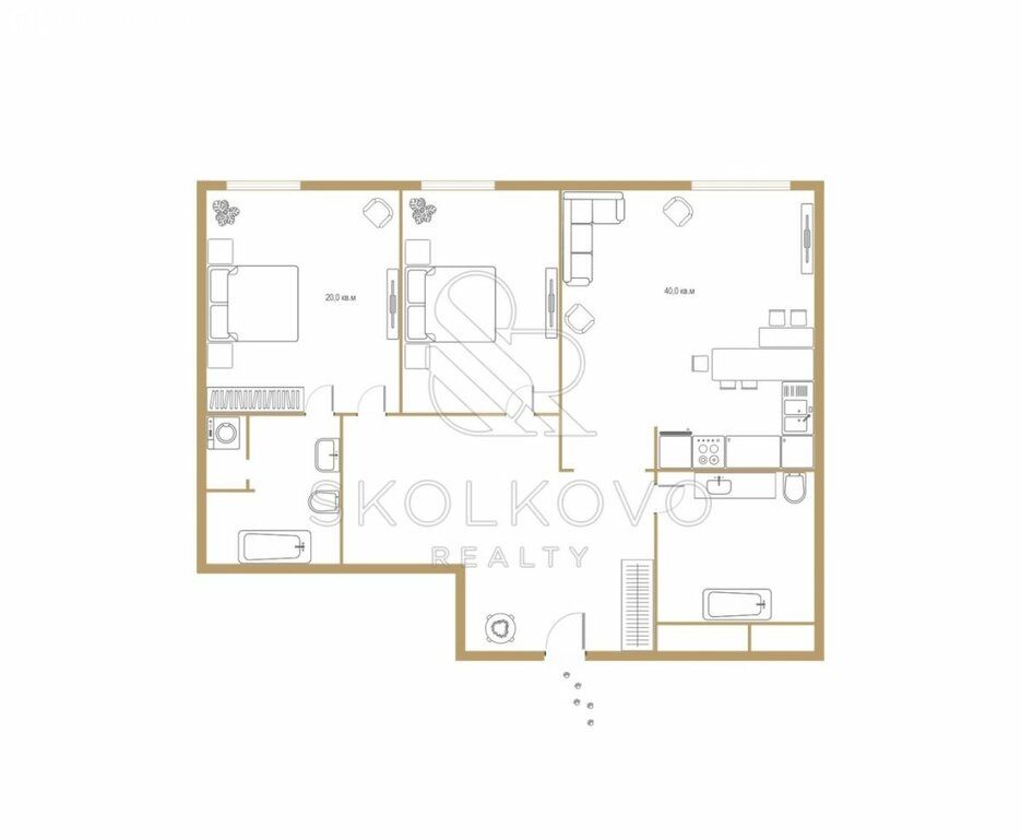 m. Poklonnaya: Apartment, 3-rooms