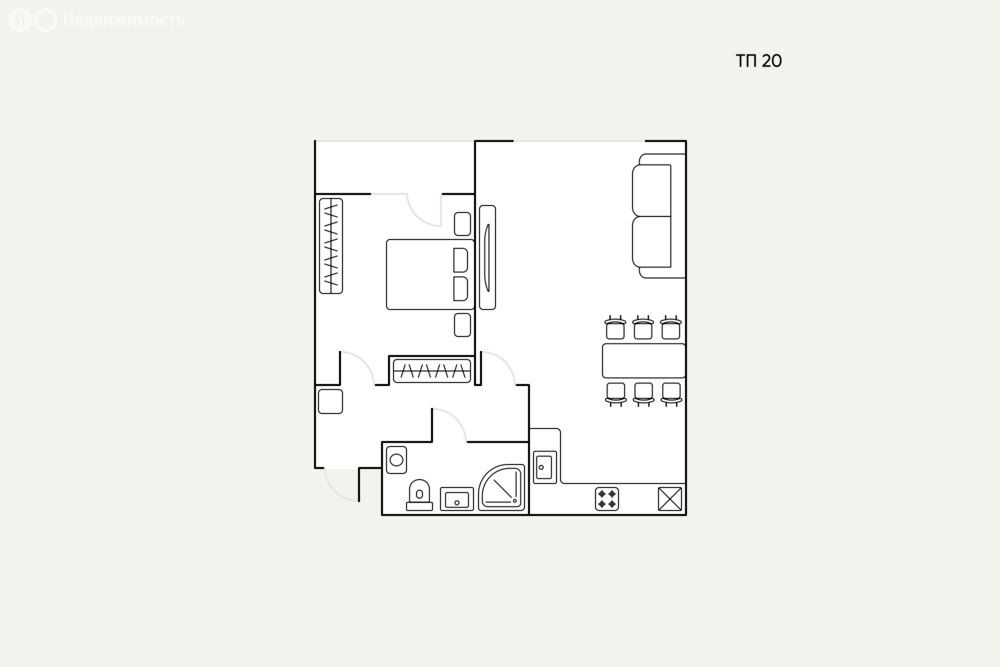 m. Moskva Tovarnaya: Apartment, 2-rooms