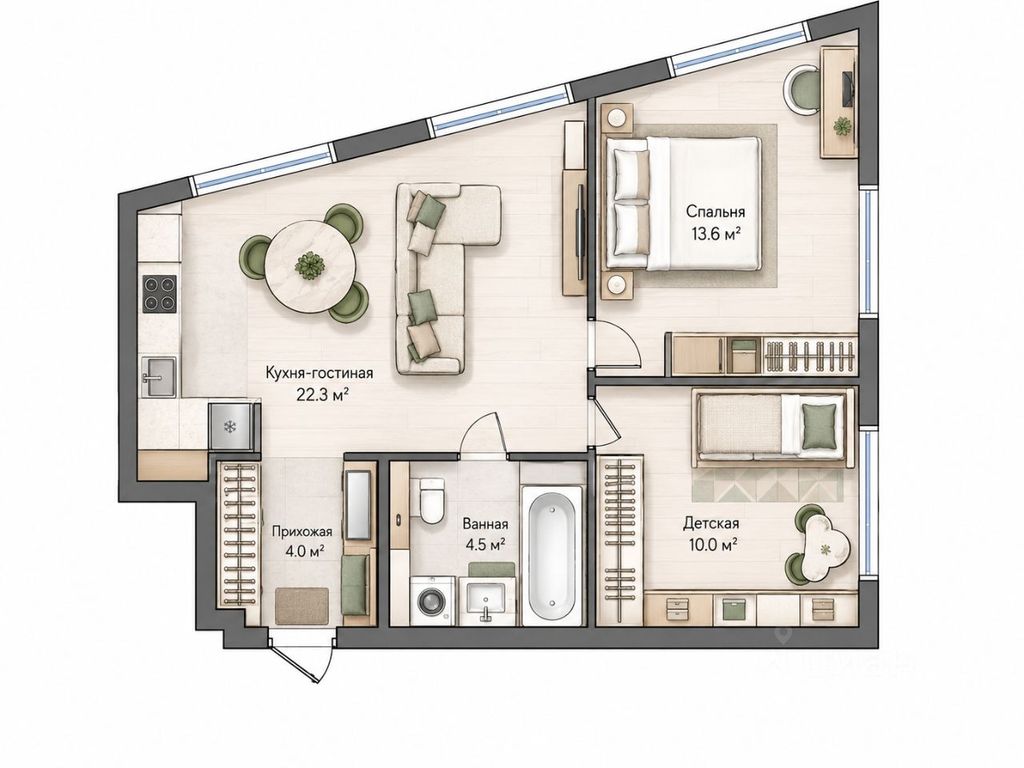 m. Nagatinskaya: Apartment, 2-rooms