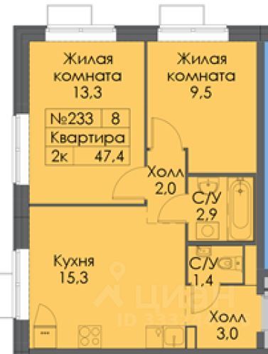 m. Pervomayskaya: Apartment, 2-rooms