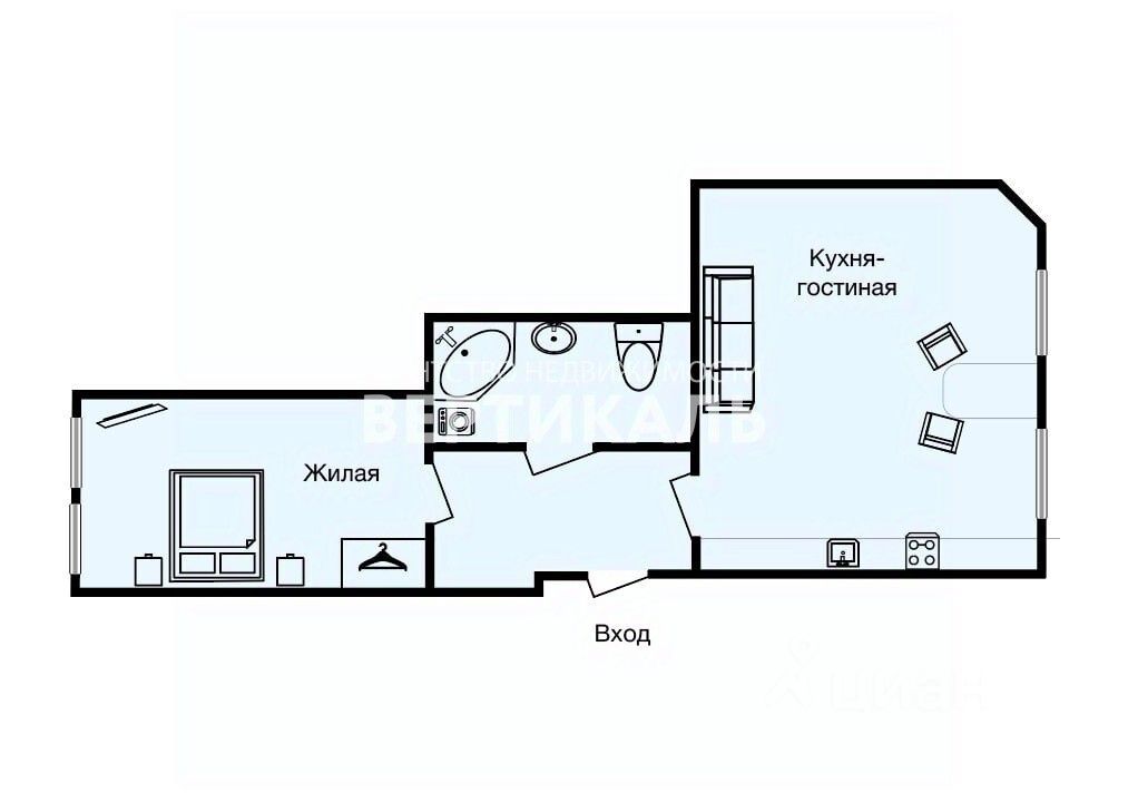 m. Mayakovskaya: Apartment, 2-rooms