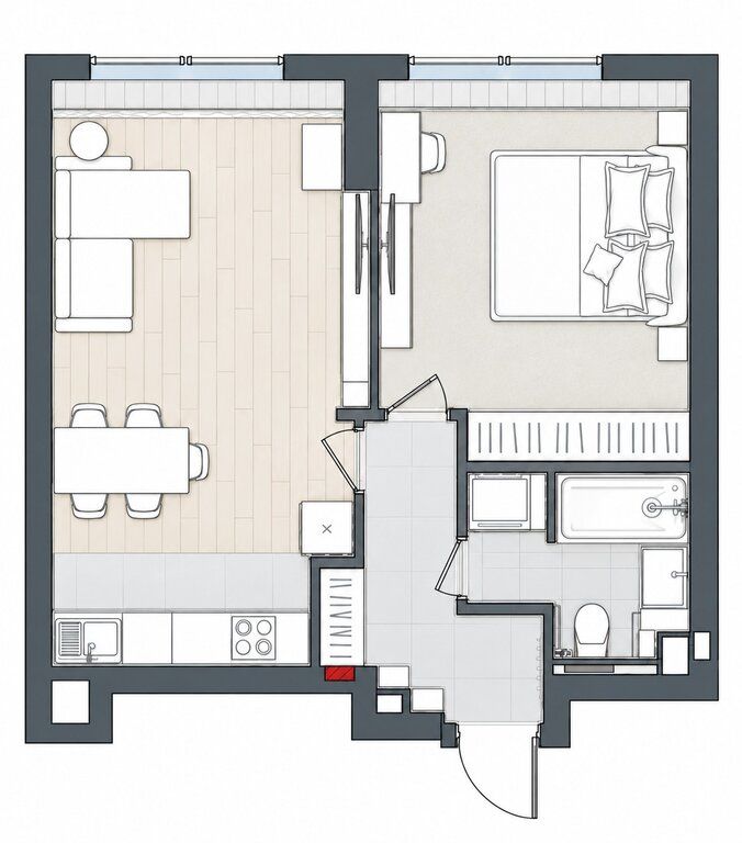 m. Kaluzhskaya: Apartment, 2-rooms