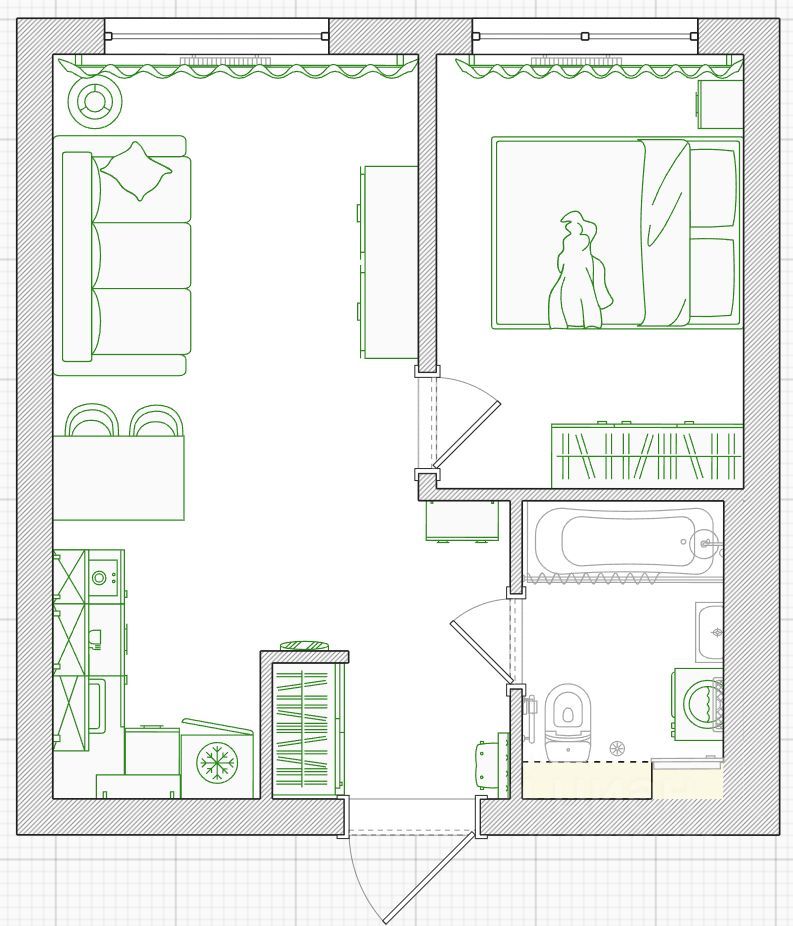 m. Medvedkovo: Apartment, 1-rooms