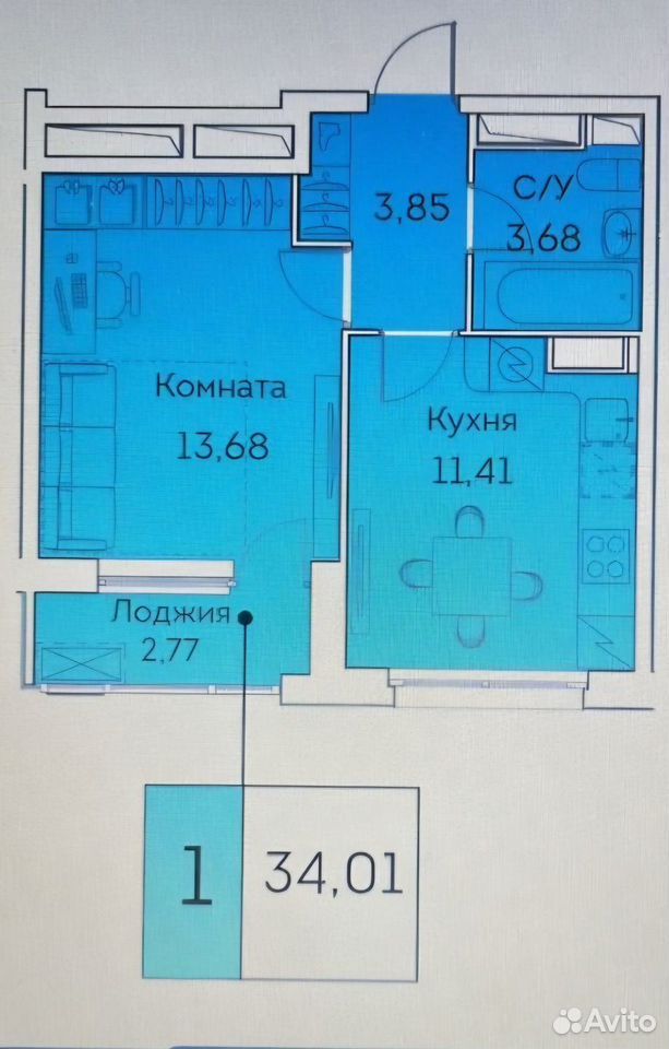 m. Nizhegorodskaya: Apartment, 1-rooms