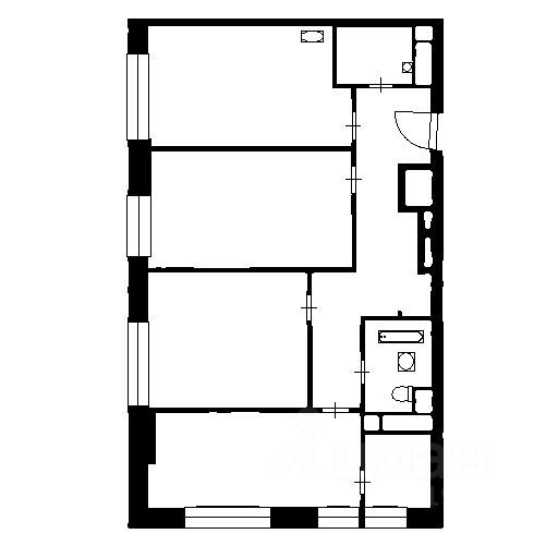 m. Bagrationovskaya: Apartment, 4-rooms
