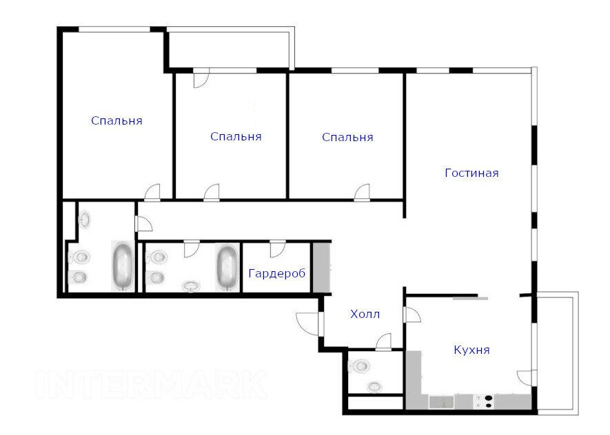 m. Smolenskaya: Apartment, 4-rooms
